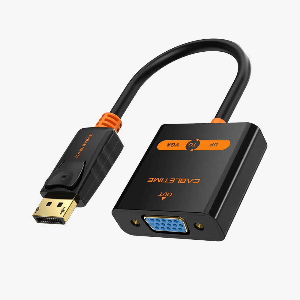CABLETIME Adaptador DisplayPort a VGA 1080p60Hz  - CP25B