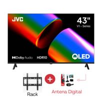 TELEVISOR JVC 43'' QLED LT-43KM4584 GOOGLE TV 2025 CN Antena Digital Y Rack