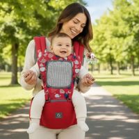 Canguro ergonómico asiento portabebe modelo ballenita Rojo