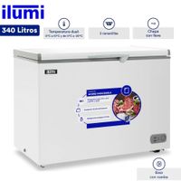 Congelador ILUMI con Tina de Acero Inoxidable de 340 Litros TFI-3400WH Blanco