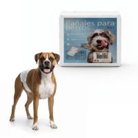 Pack x24 Pañal para Perros Macho Talla XL Absorbente Ajustable