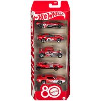 HOT WHEELS AUTOS CORE MATTEL 80TH ANNIVERSARY SET 5 PZS
