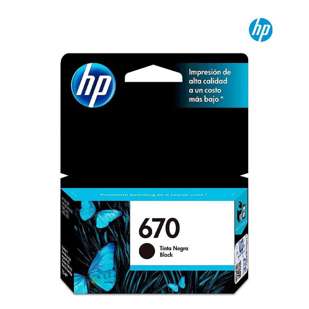 Cartucho HP 670  Negro  CZ113AL original