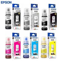 Kit 6 colores Tinta Epson T555 y T554 Para L8160, L8180 - 70ml