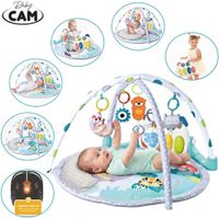 Gimnasio Piano Musical Baby Cam 7 en 1 Turquesa