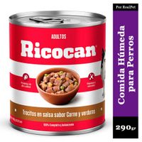Comida húmeda Trocitos Perro Ricocan Carne verduras 290gr