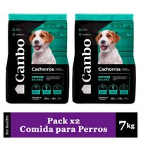 Pack x2 Comida para Perro Cachorro Pequeño Canbo Pollo 7 kg