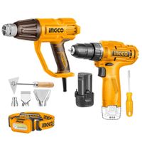Pistola de calor 2000w + Taladro 12v Ingco HG200078-COSLI23042