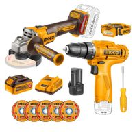 Amoladora 20v + Taladro 12v Ingco CAGLI261521-COSLI23042