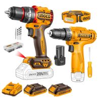 Taladro percutor 66nm 20v+ Taladro 12v Ingco CIDLI20668-COSLI23042