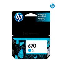 Cartucho de Tinta HP 670 Cian CZ114AL Original