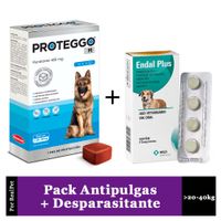 Antipulga Proteggo 1M para Perros de 20 - 40 kg + Endal