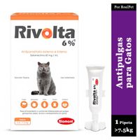 Pipeta Antiparasitario Antipulga Rivolta Gato 2.6 a 7.5 kg