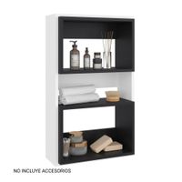 Mueble Auxilar Muro Baño Eco Blanco y Wengue Tuhome
