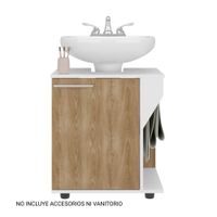Mueble Lavamanos Phillips 1 Puerta Blanco Fresno Tuhome