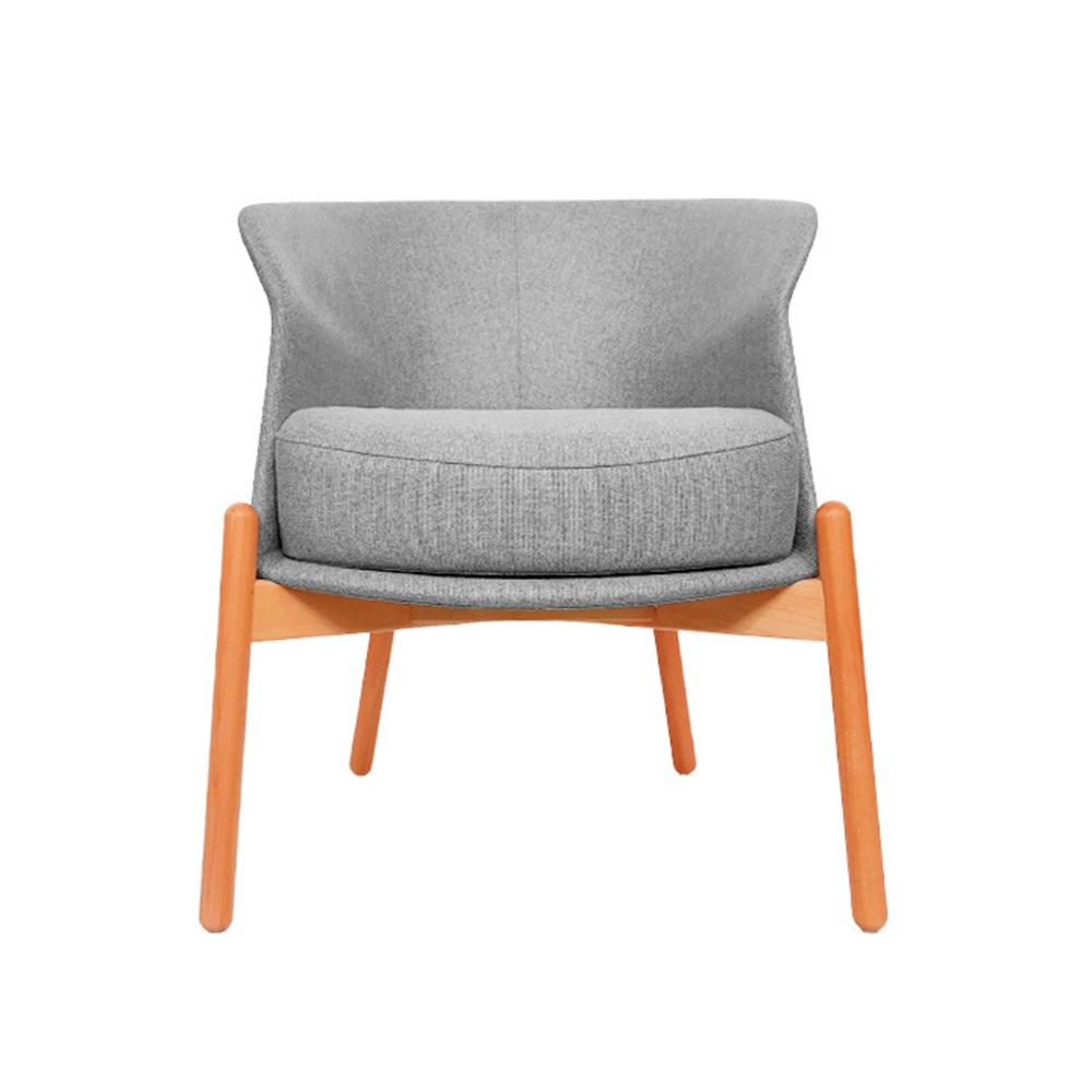 Sillon Bell Gris Base Natural - Ziyaz