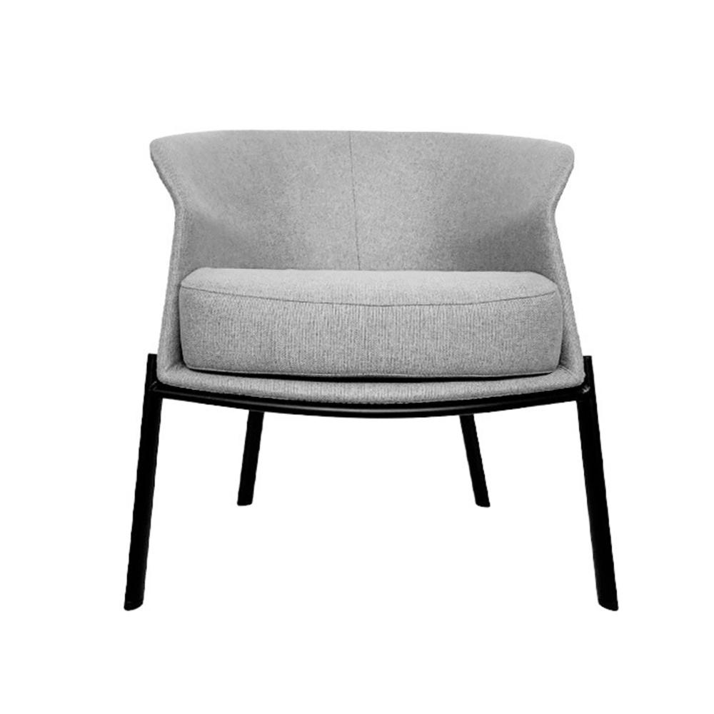 Sillon Bell Gris Base Negra - Ziyaz