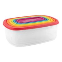 Set de 5 tapers de plastico herméticos