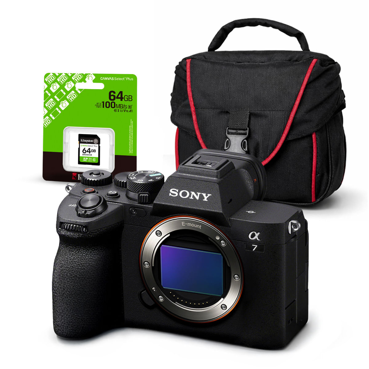 Cámara Sony Alpha a7 IV Full Frame Mirrorless Cuerpo Solo y Kit Básico