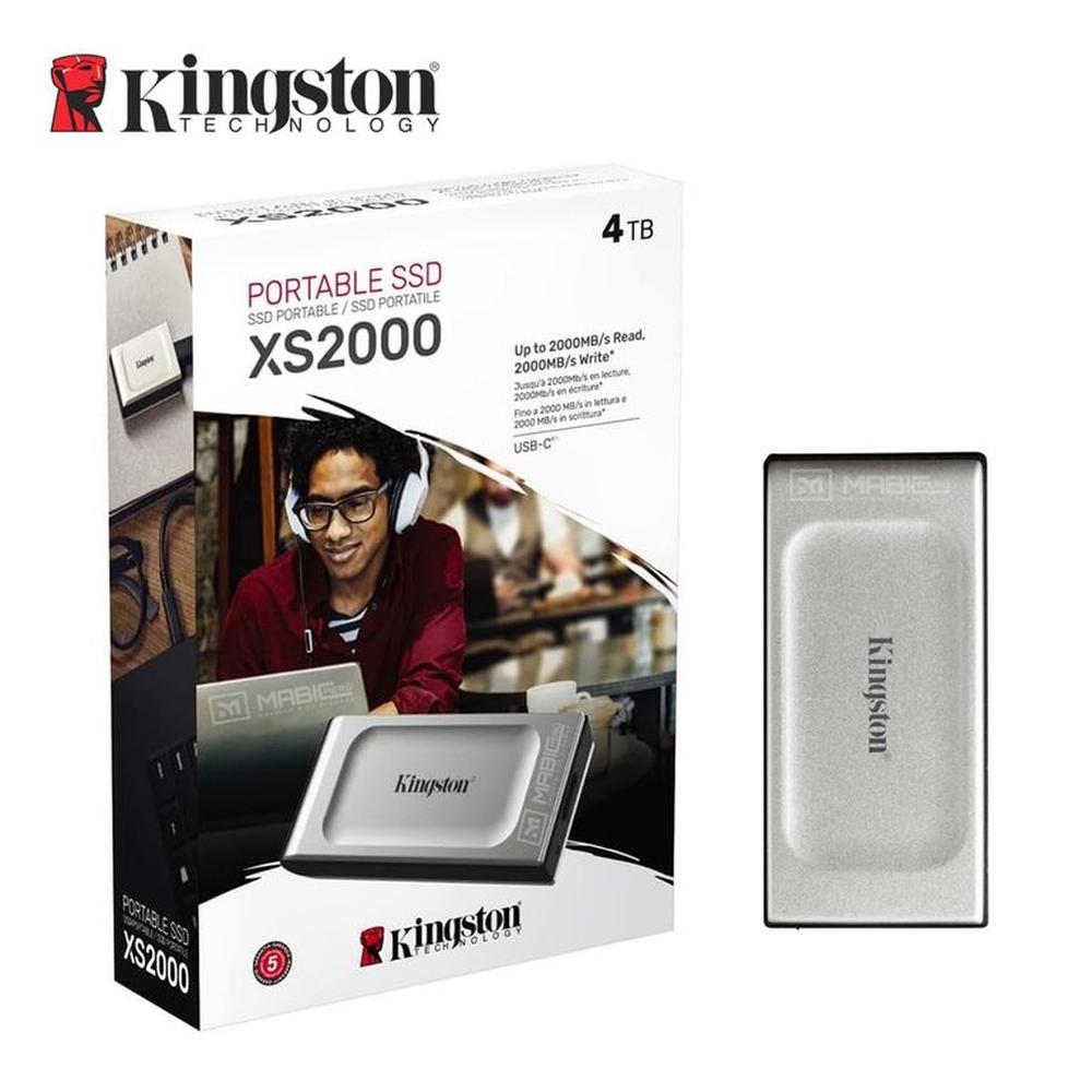 Disco Sólido Externo Kingston XS2000 4TB - Plata - Portátil