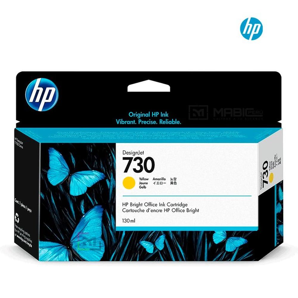 Cartucho de Tinta HP 730 Amarillo P2V64A Original
