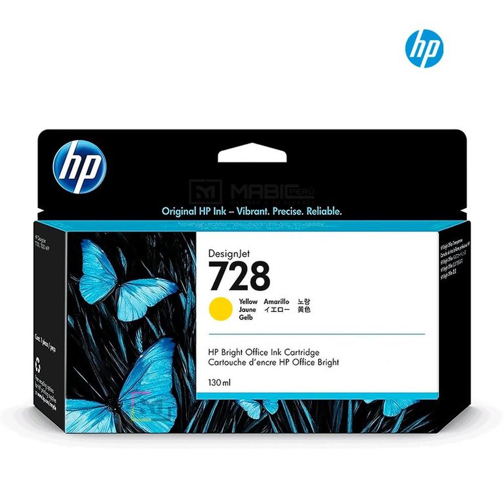 Cartucho de Tinta HP 728 Amarillo F9J65A Original