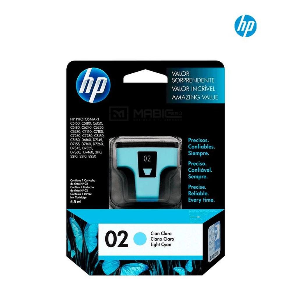 Cartucho de Tinta HP 2 Cian Claro C8774WL Original