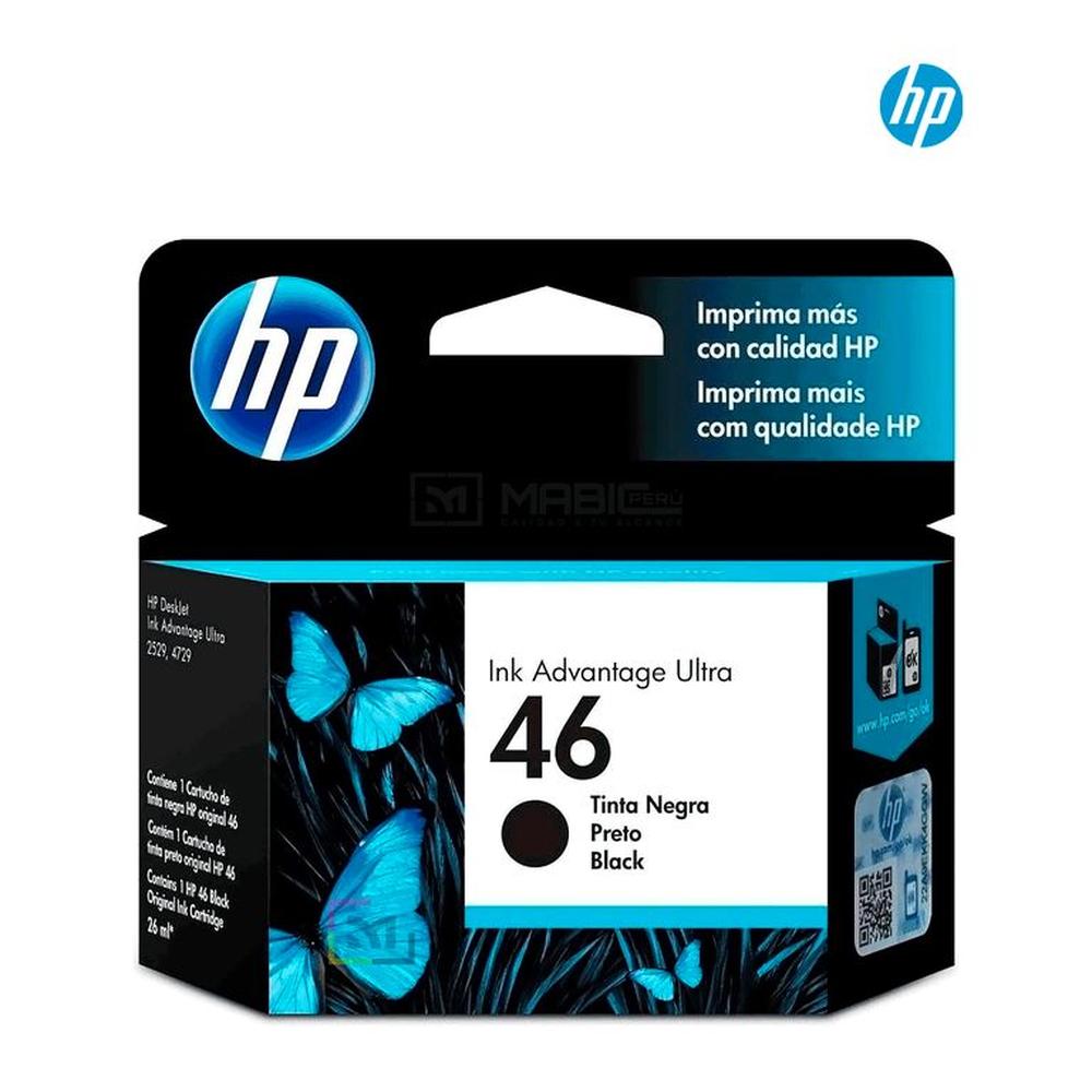 Cartucho de Tinta HP 46 Negro CZ637AL Original