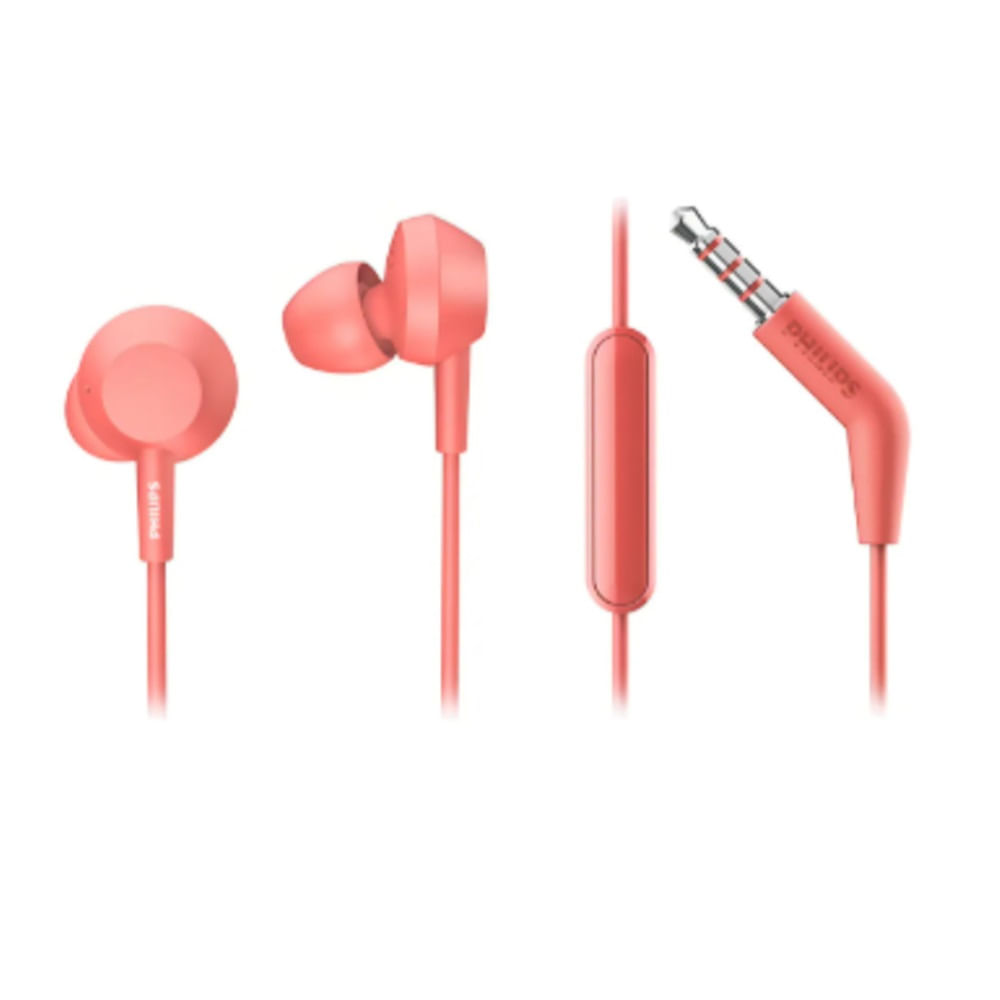 Audifonos TAE4105 cable con micrófono - ROJO