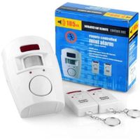 Set de Alarma para el Hogar Oficina Sensor Movimiento 2 Controles Remotos