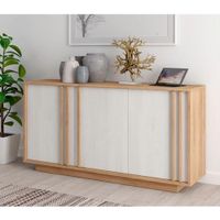 APARADOR ASTY 3 PUERTAS ROBLE Y BLANCO 169CM