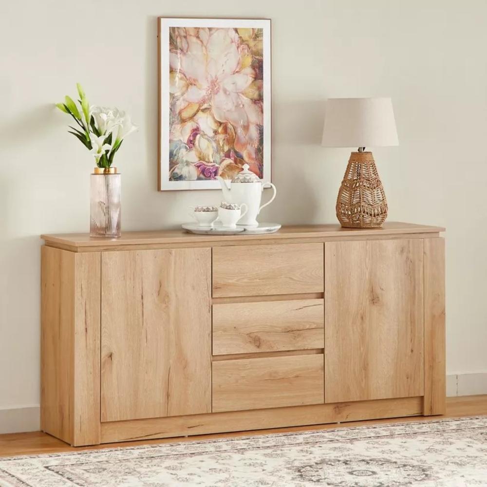 APARADOR ABEL 3 CAJONES 2 PUERTAS ROBLE 160CM  ALIMUEBLESJYL