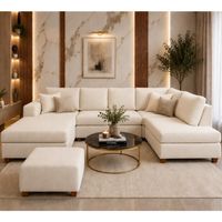 Seccional Chaska Ivory Posapies de Regalo Patas de Madera