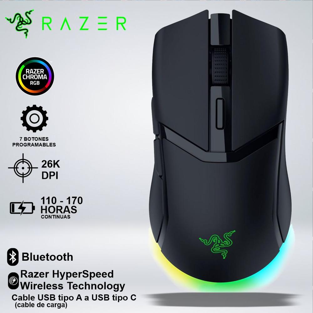 MOUSE GAMER COBRA HYPERSPEED RGB sensor FOCUS X 26K dpi 8kMhz 170hrs 7botons 62gr