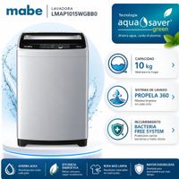 Lavadora mabe de 10 kg silver LMAP1015WGBB0 automática