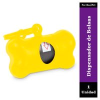 Dispensador de Bolsas para Desechos de Perro Amarillo