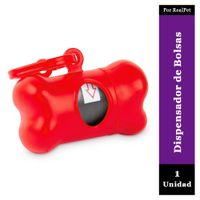 Dispensador de Bolsas para Desechos de Perro Rojo