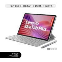 Tablet Lenovo Idea Tab Plus TB361FU con Tab Pen Plus y Folio Keyboard 12.1 2.5K 8GB 256GB Nube gris