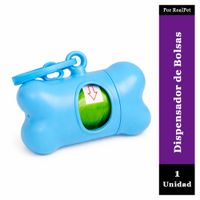 Dispensador de Bolsas para Desechos de Perro Celeste