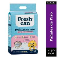 Pañal de Piso Regular Perro Fresh Can 60x60 cm 40 unidades