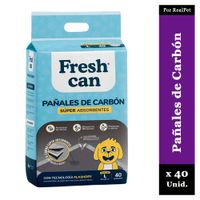 Pañal de Piso Carbon Perro Fresh Can 60x60 cm 40 unidades