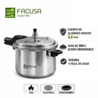 Olla a Presión Acero Inoxidable Cierre Extremo 7LT Facusa