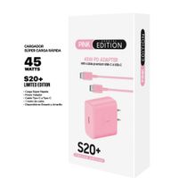 CARGADOR SUPER CARGA 45W ROSADO