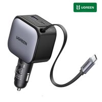 Cargador Auto  60W Cable Retráctil USB C para iPhone 17  Xiaomi Galaxy