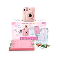 Camara Fujifilm Instax Mini 12 Rosa  Estuche Trans Pelicula x10  Album