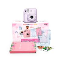 Camara Fujifilm Instax Mini 12 Lila Estuche Trans Pelicula x10  Album