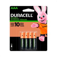 Pilas Duracell Recargables AAA 900mah X4 Und