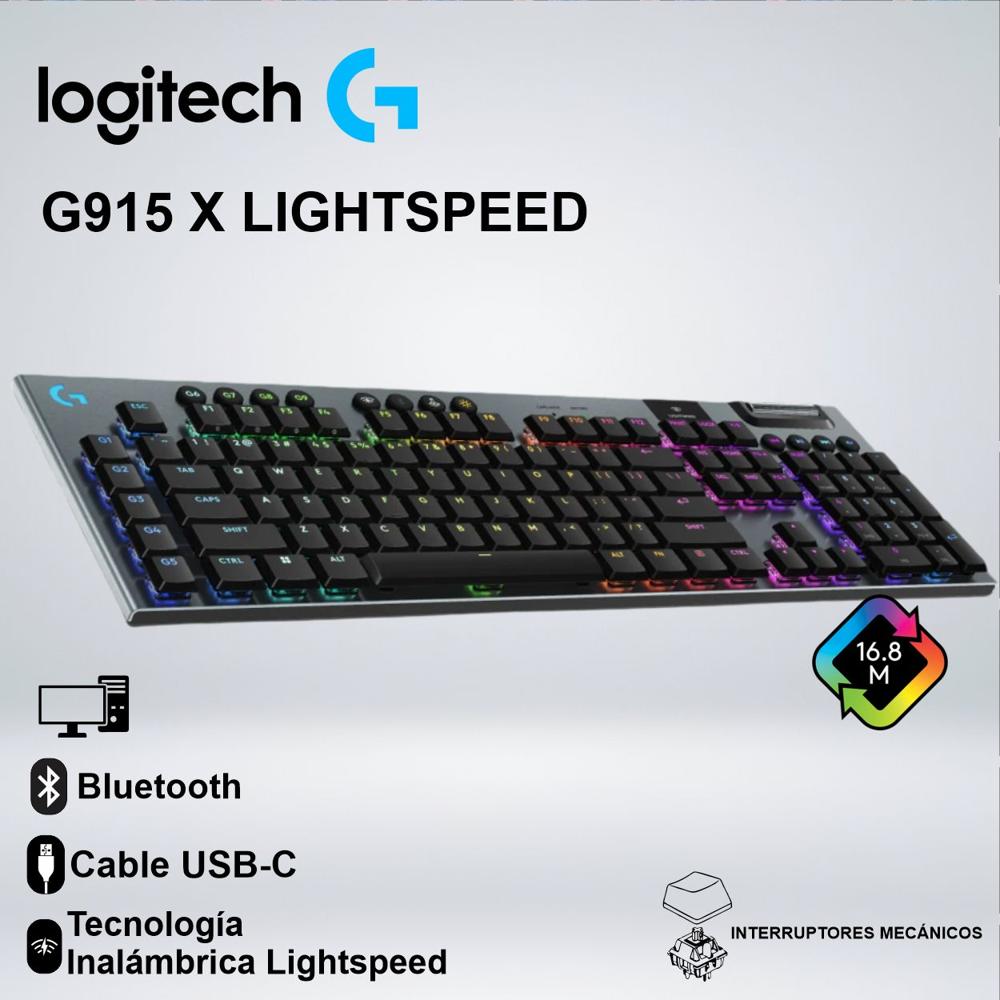 TECLADO GAMER LOGITECH G915 X LIGHTSPEED RGB LIGHTSYNC