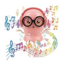 Juguete Pulpo Medusa Bailarín Musical Luces Led Electrónico para Niños Rosado