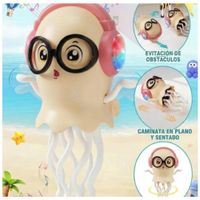 Juguete Pulpo Medusa Bailarín Musical Luces Led Electrónico para Niños Naranja